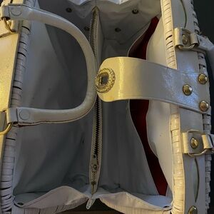 Chic White and Gold Women's Bag